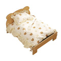 Wooden Pet Bed with Teddy Bear Pattern (20x11in)