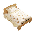 Wooden Pet Bed with Teddy Bear Pattern (20x11in)