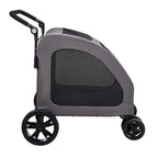 Pet Stroller 4-Wheels Dog Stroller Carrier 160lbs Weight Capacity Portable