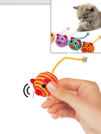 Stripe Nylon Rope Ball Mouse Cat Toy with Bell — Interactive Chew & Teaser Toy for Cats