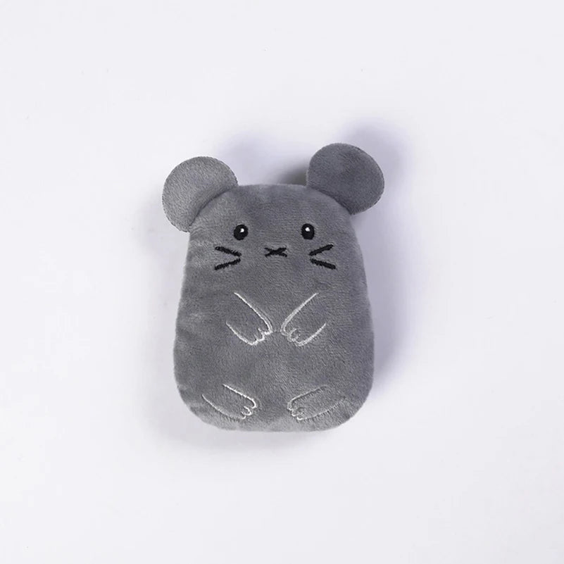 Cartoon Animal Plush Cat Chew Toy — Bite-Resistant Self-Play Tooth Grinding Relief