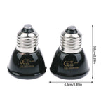 1Pc Brooder Chickens Tortoise Lizard Reptile Light 20-80W 220-240V Far Infrared Heating Lamp Black Ceramic E27 Pet Warmer Bulb