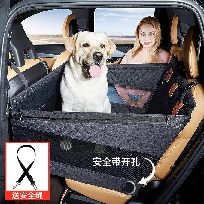 Car Pet Bed, Ventilated Design for Medium Large Dogs Cats, Backseat Dog Bed, Waterproof Car Seat Protector, Travel Pet Mat