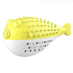 Pufferfish Catnip Detachable Bell Cat Chew Toy — Teething Kitten Toy with Built-In Bell