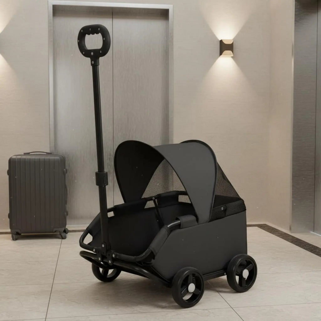 Small Pet Stroller Outdoor Use Foldable Pet Stroller for Cats, Park