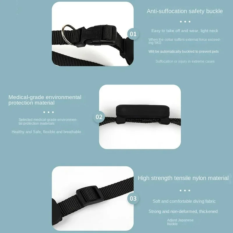 Waterproof Real-Time GPS Tracker for Dogs & Cats - iOS-Compatible Anti-Loss Locator with Adjustable Collar