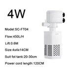3-in-1 Silent Submersible Aquarium Filter Pump (220V, Aerator, Wave Maker, Water Changer)