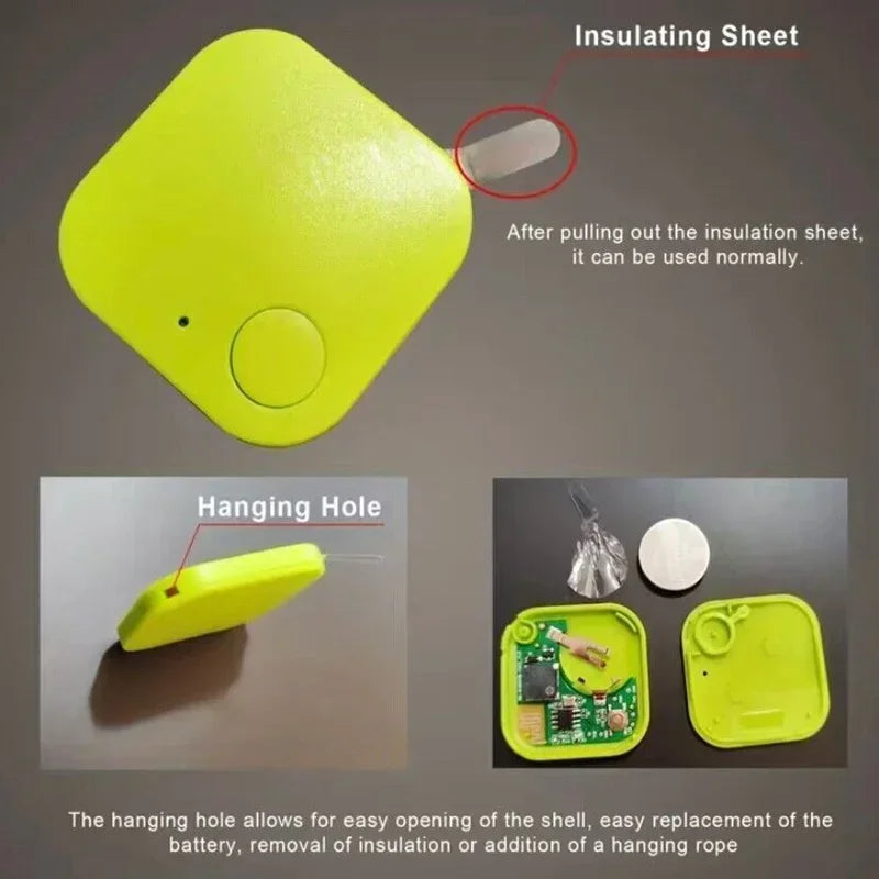 Mini Bluetooth Pet Tracker with Built-In Speaker - AirTag-Style Anti-Loss Finder for Dogs & Cats (iOS & Android)