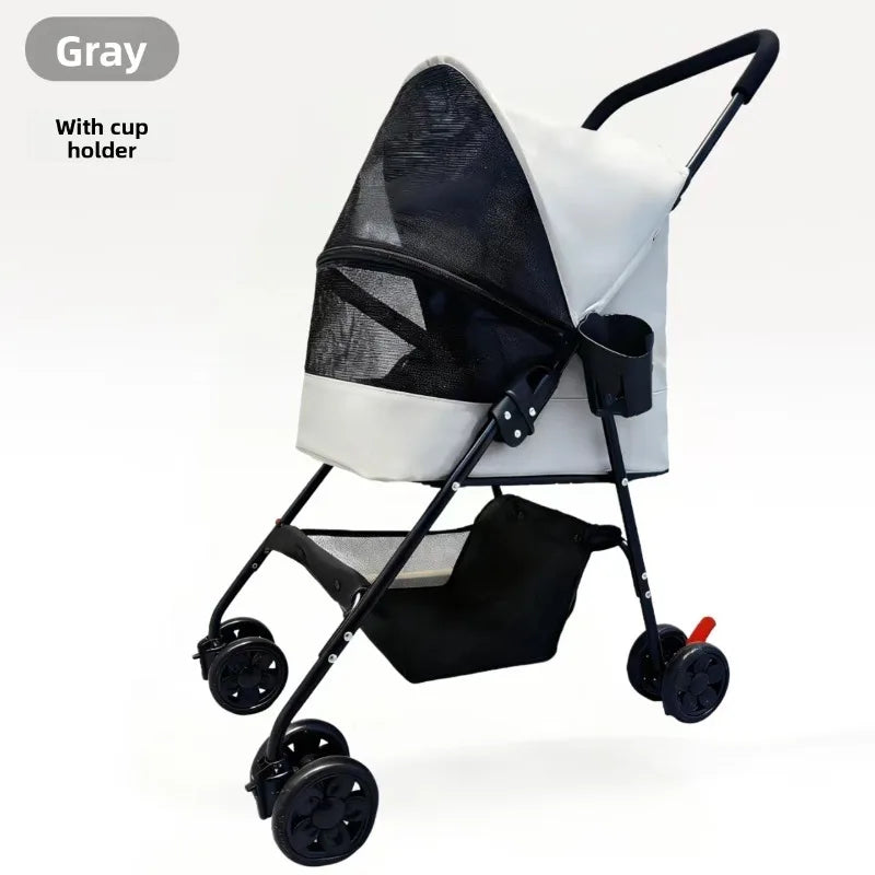 Foldable Lightweight Pet Stroller Outdoor Travel Cats Dogs Small Dogs Pet Trolley Stroller for Dog Pet Stoller Dog Trolley
