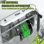 Wall-Mounted 3-in-1 Aquarium Waterfall Filter Pump (110V/220V, External Circulation, Oxygenation)