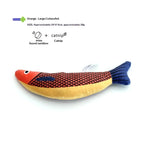 Realistic Catnip & Silvervine Plush Fish Kicker Toy — Interactive Wand & Chew-Resistant Cat Toy