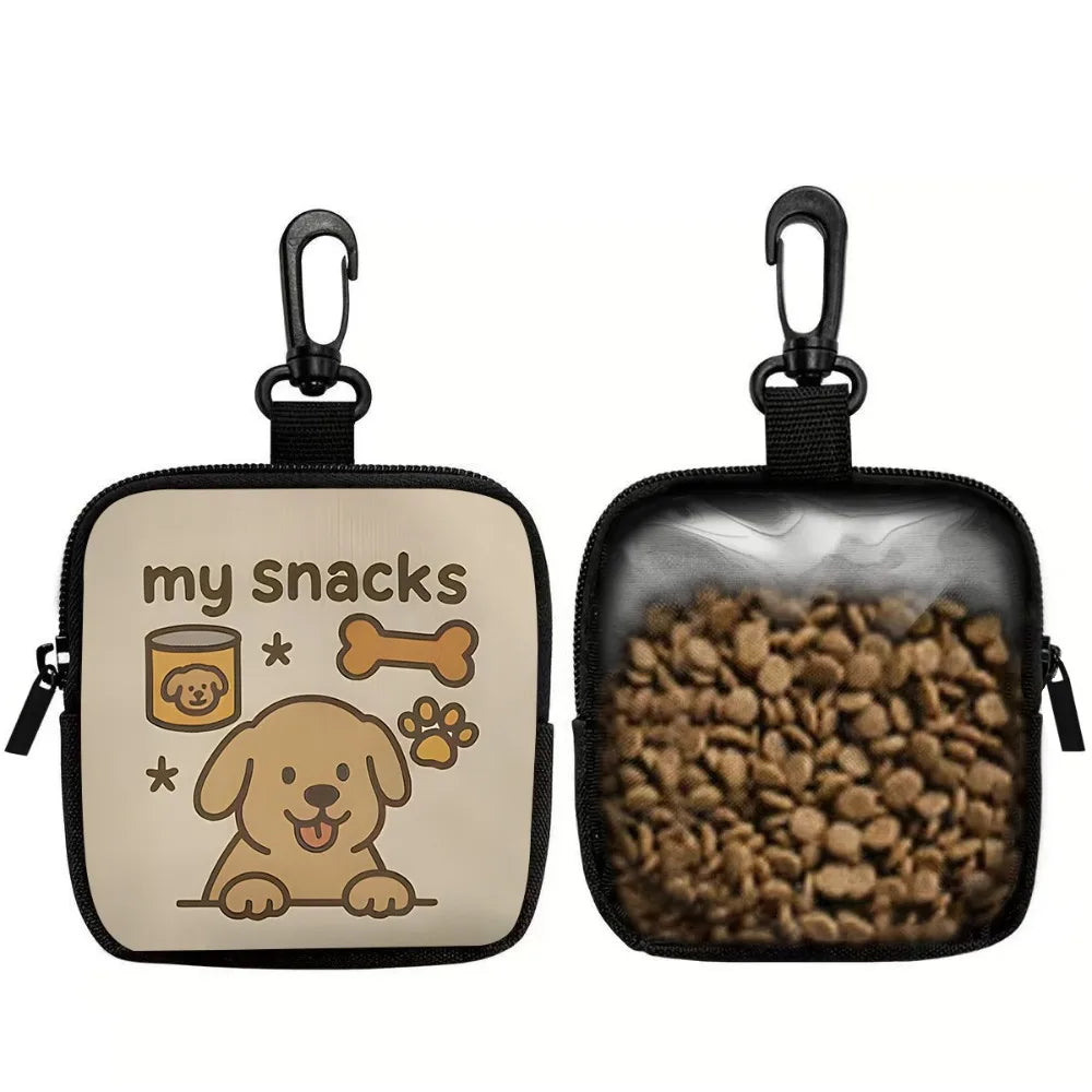 Dog Treat Pouch with Transparent Window (Zipper, Waterproof, Portable)
