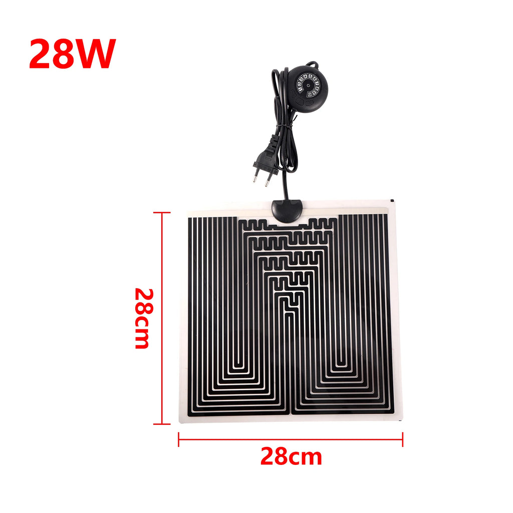 5-45W Reptile Vivarium Heat Mat With A 10-Level Regulator Pets Heating Pad for Indoor Plants Seeding Warm Temperature Controller