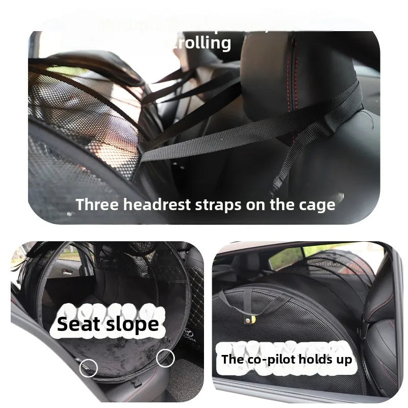 Large Car Dog Crate for Backseat (Foldable, Golden Retriever, Breathable)