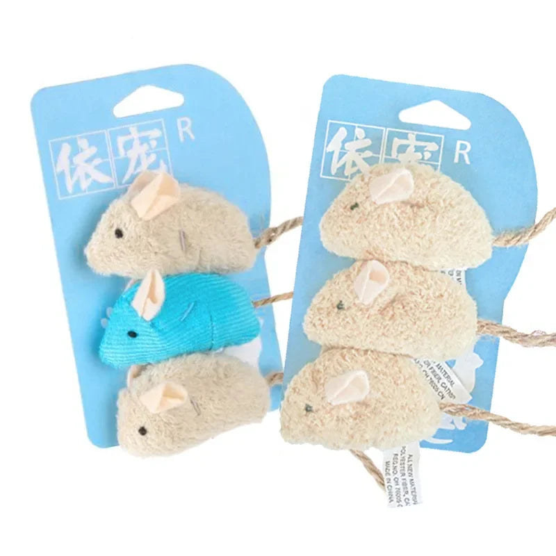Soft Fleece Simulation Mouse Catnip Toy — Teeth Cleaning Interactive Play Toy for Cats & Kittens