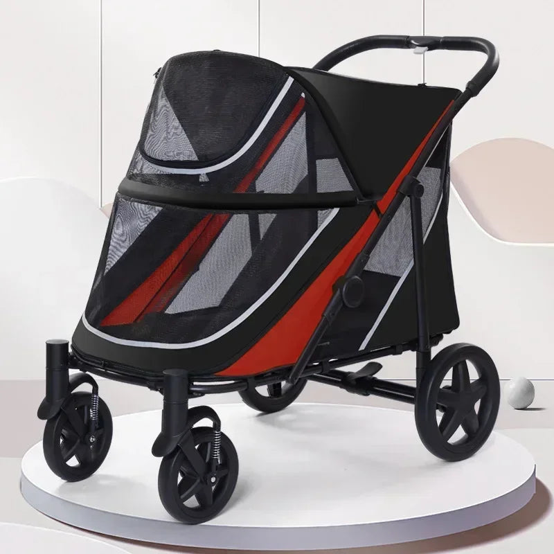 Multi Functional Pet Cart Lightweight And Foldable Multiple Cats Dogs And Outdoor Carts