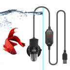 USB Mini Aquarium Heater Rod (Submersible, 18–34°C Adjustable, Thermostat, Fish Tank)