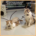 DIY Cat Cockroach Cosplay Dress-Up Kit — Interactive Indoor Play & Costume Accessory for Cats