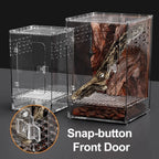 15x15x25cm Reptile Breeding Box Transparent Visable Arboreal Terrarium Habitat Insect Spider Lizard Scorpion Feeding Cage