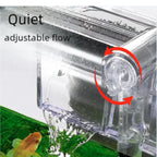 Mini USB Wall-Mounted Aquarium Waterfall Filter (Small Fish Tank, Silent, Clip-On)