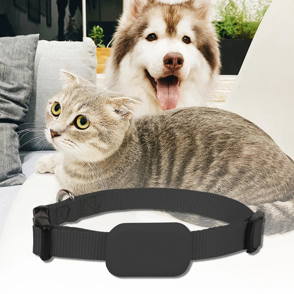 Battery-Operated GPS Dog Collar Tracker for iOS - Adjustable Anti-Loss Movement Alert for Cats & Dogs