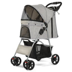 Foldable lightweight pet, cart is portable and breathable when going out, universal travel trolley for cats and dogs
