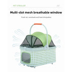 Luxury Pet Stroller Suitable for Travel Washable Pet Stroller Cat and Dog Stroller Lightweight and Foldable Pet Cart MAXFOR 25KG