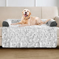 Calming Extra Large Plush Dog Bed (45x37in, Grey)