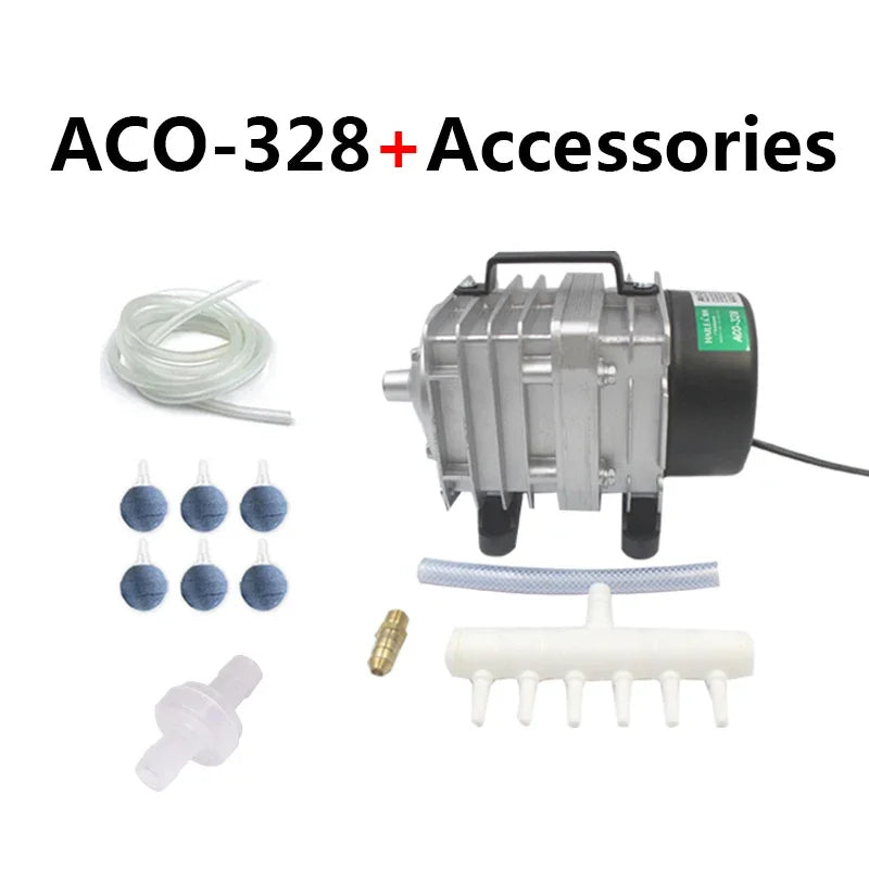 Electromagnetic Aquarium Air Pump (ACO-208/308/318, Koi Pond Aerator, Portable Bubble Pump)