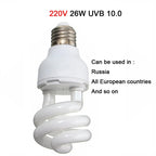 Reptile UVB 5.0 10.0 Lamp Bulb For Turtle Lizard Snake Lguanas Heat Calcium Lamp Bulb Energy Saving Light Reptile Succulent E27