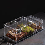 Acrylic Transparent Reptile Terrarium Breeding Box Turtle Cage Nano Arboreal Tarantula Enclosure Dearded Dragon Reptiles Habitat