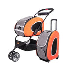 Pet Carrier Trolley Foldable Lightweight Large Capacity Portable Cat Dog Outdoor Shopping Travel Carrier