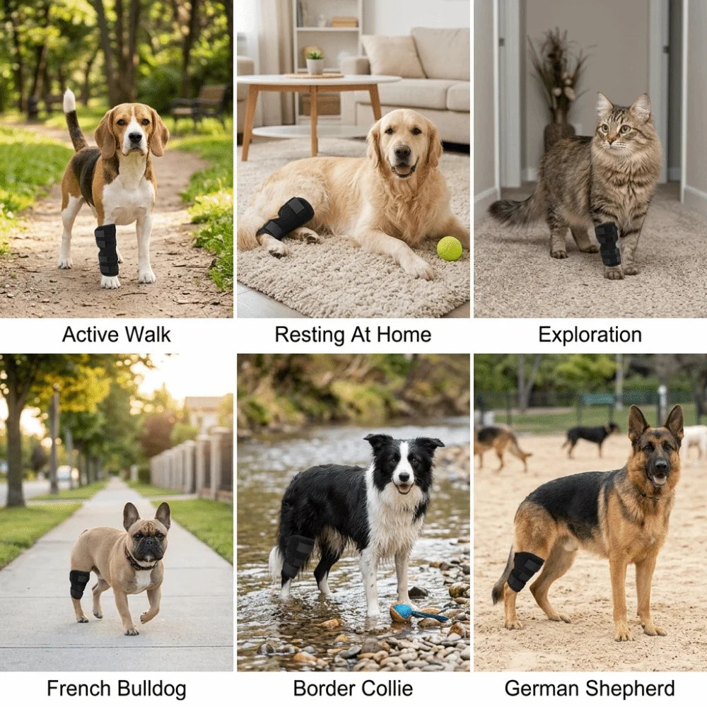 Dog Leg Recovery Sleeve (Breathable, Anti-Lick, Stretchy Fabric)