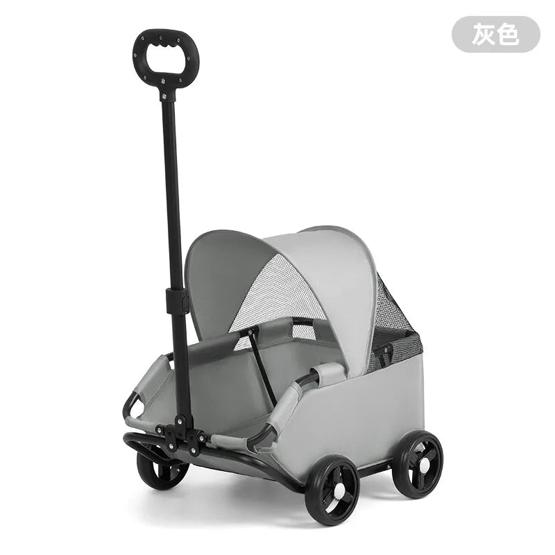 Hxl pet stroller - lightweight, foldable, outdoor pet carrier