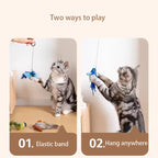 3-Pack Simulation Bird Hanging Cat Toy — Electric Realistic Chirping Sound Catnip Chew Toy