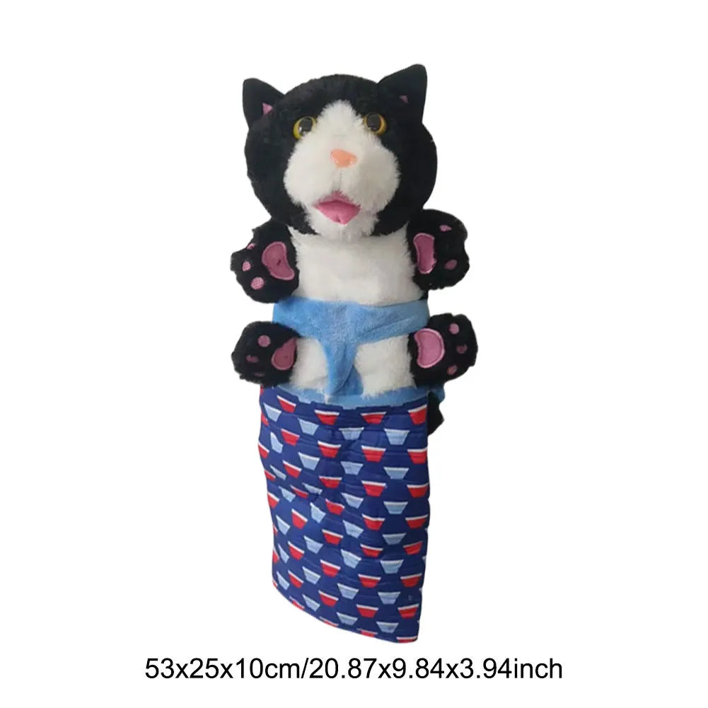 Cat & Dog Wrestling Hand Puppet Glove Toy — Padded Interactive Play Puppet