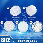 MBBR Aquarium Bio Filter Media (K1–K5, Koi Pond, Fluidized Bed)