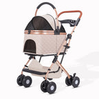 Pet stroller stroller outing, small pet stroller lightweight and foldable for outdoor travel