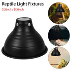 1Pcs Dome Heating Reptile Light Fixtures Aluminum Black Animals Heat Lamp Protector Lampshade Shell