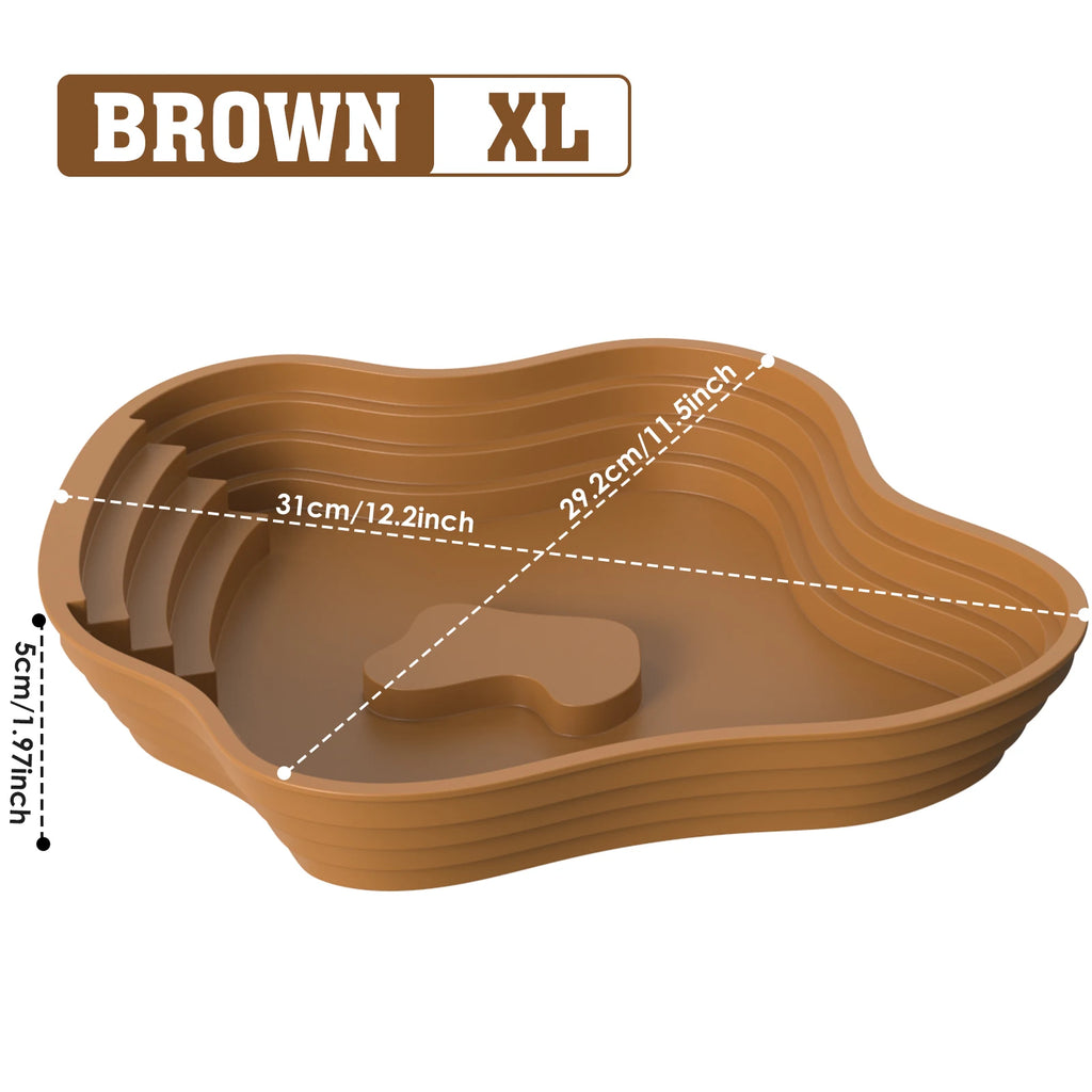 Turtle Bathing Basin, Frog Bathing Basin, Can Also Be Used as Food Bowl and Water Basin, Suitable for Reptiles and Amphibians