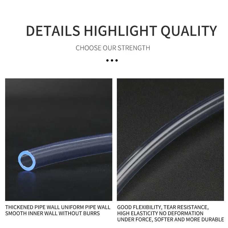 DIY Aquarium CO2 System Tubing (2m, D501/D301 Compatible, Planted Tank CO2 Generator Hose)