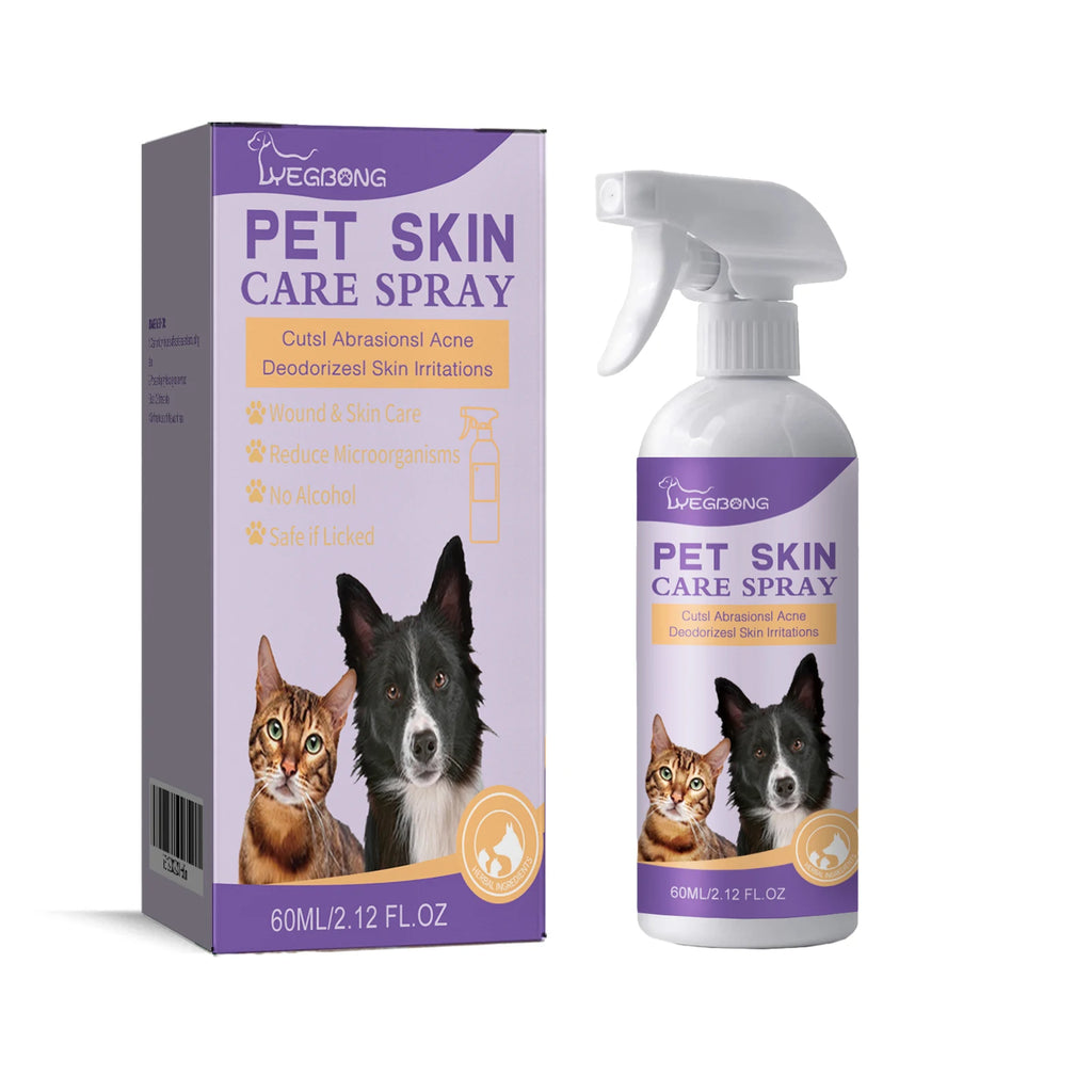 Pet Skin Relief Spray Effectively Removing Mite Relieve Skin Itching Discomfort Eliminate Local Inflammation Pet Skin Care Spray