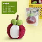 Plush Fruit Cat Chew Toy Set — Quiet Bite-Resistant Mangosteen & Durian Simulation Toys