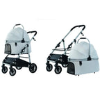 Lightweight Pet Stroller Foldable Outdoor Pet Stroller for Cats and Dogs Detachable Portable Pet Carrier High View Dog Stroller