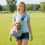 Double Sided Pet Carrier Bags Hand Free Adjustable Strap Pet Messenger Bag Comfortable with Safety Harness Cat Crossbody Bag
