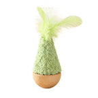 Bite-Resistant Feather Tumbler Wobbler Cat Toy — Non-Toxic Relaxing Interactive Solo Play Teaser