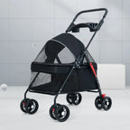 Pet Stroller Cat Dog Small Breeds Lightweight Foldable Outdoor Push Cart Pet Trolley Puppy Stroller Lightweight