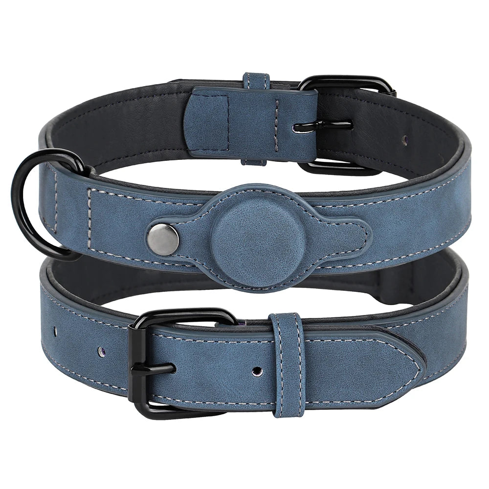 PU Leather GPS-Ready Dog Collar