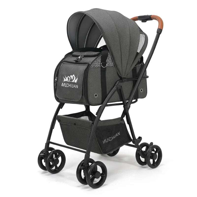 2-in-1 Pet Stroller Backpack (Foldable)