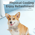 2Pcs Cute Print Pet Cooling Ice Scarf Adjustable Breathable Towel Pet Cool Neck Ring Fast Cooling Reusable Puppy Ice Collar